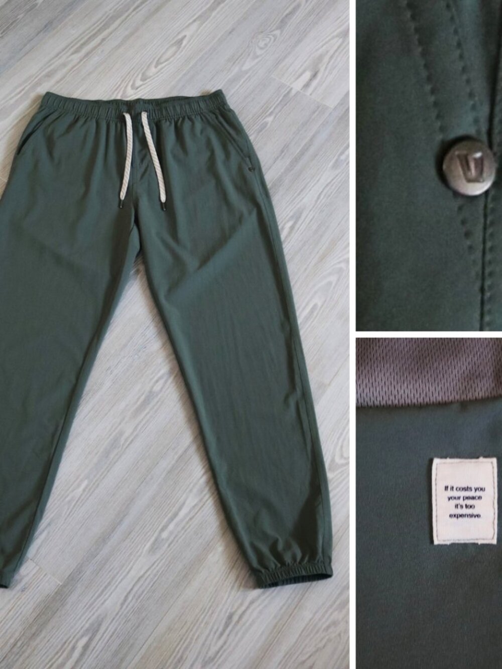Vuori Kore Jogger Men's Olive Athleisure Gym Performance Travel V4002 Size M